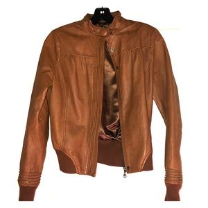 ASOS Camel Brown Leather Jacket